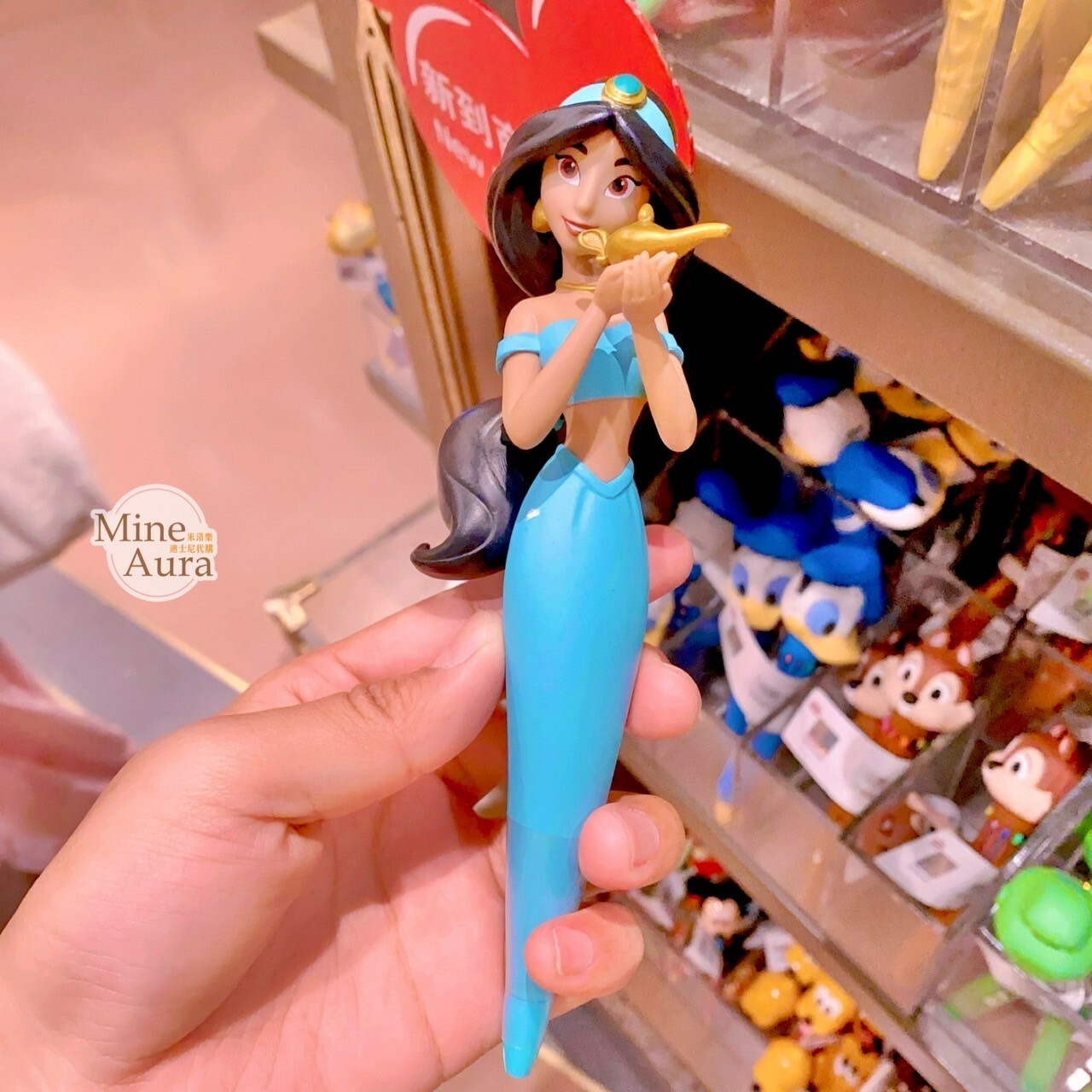 茉莉公主 Jasmine 立體站姿 拿神燈造型 圓珠筆 阿拉丁 Aladdin -上海迪士尼樂園