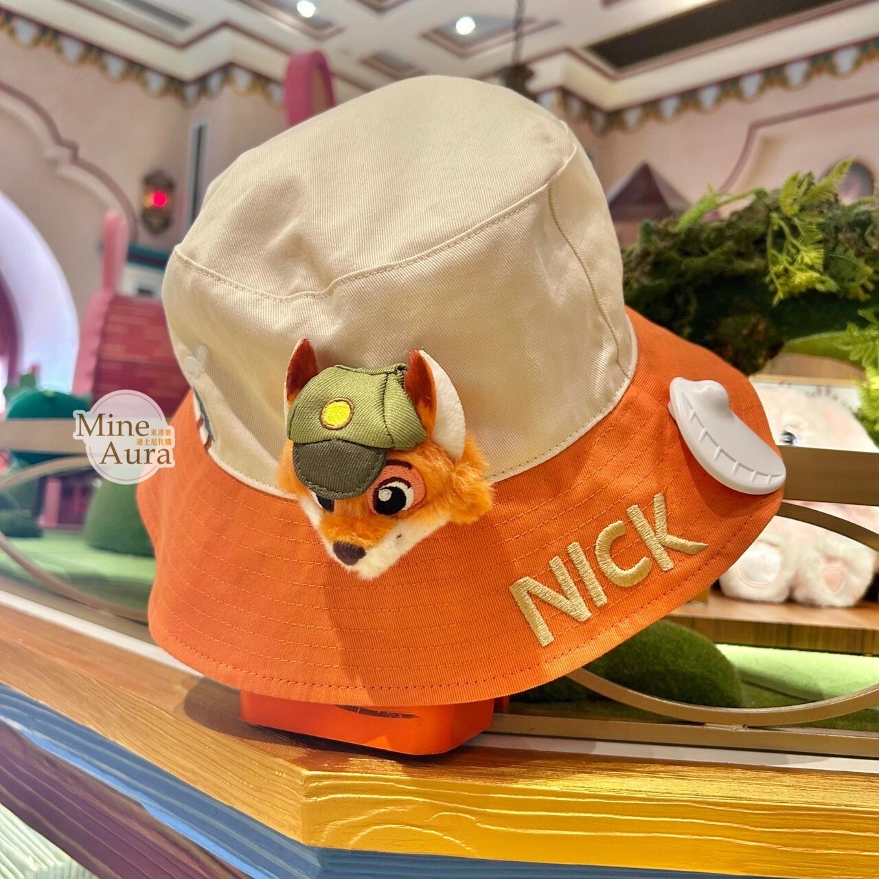 童心系列 胡尼克 Nick 絨毛大頭 造型 漁夫帽 帽子 動物方城市 Zootopia -上海迪士尼樂園