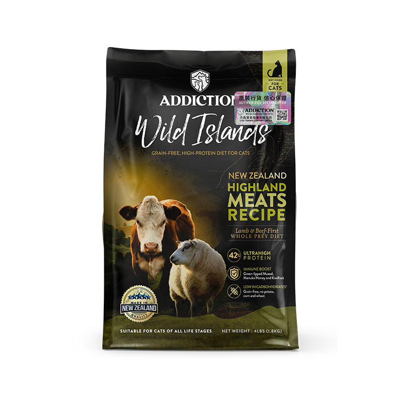Addiction wild island 高蛋白無穀系列 全貓 高地紅肉  4LBS / 10LBS