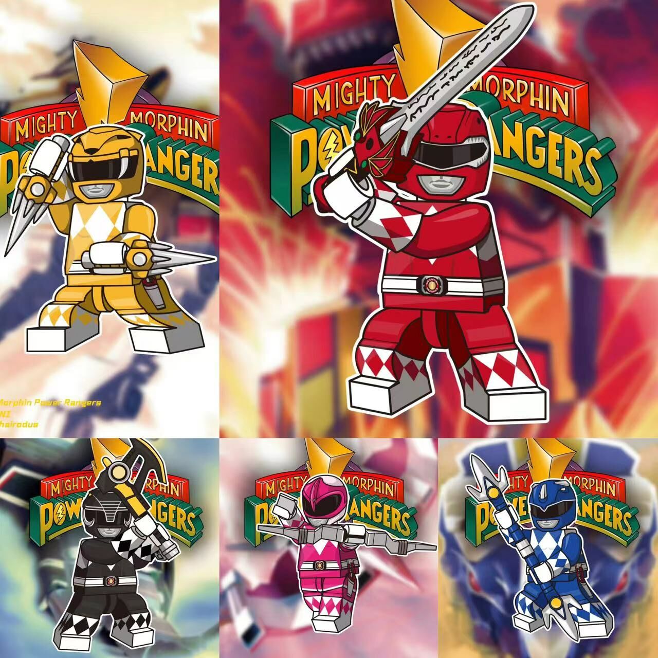 [Life Brick][InStock] Power Rangers [PADprinred]