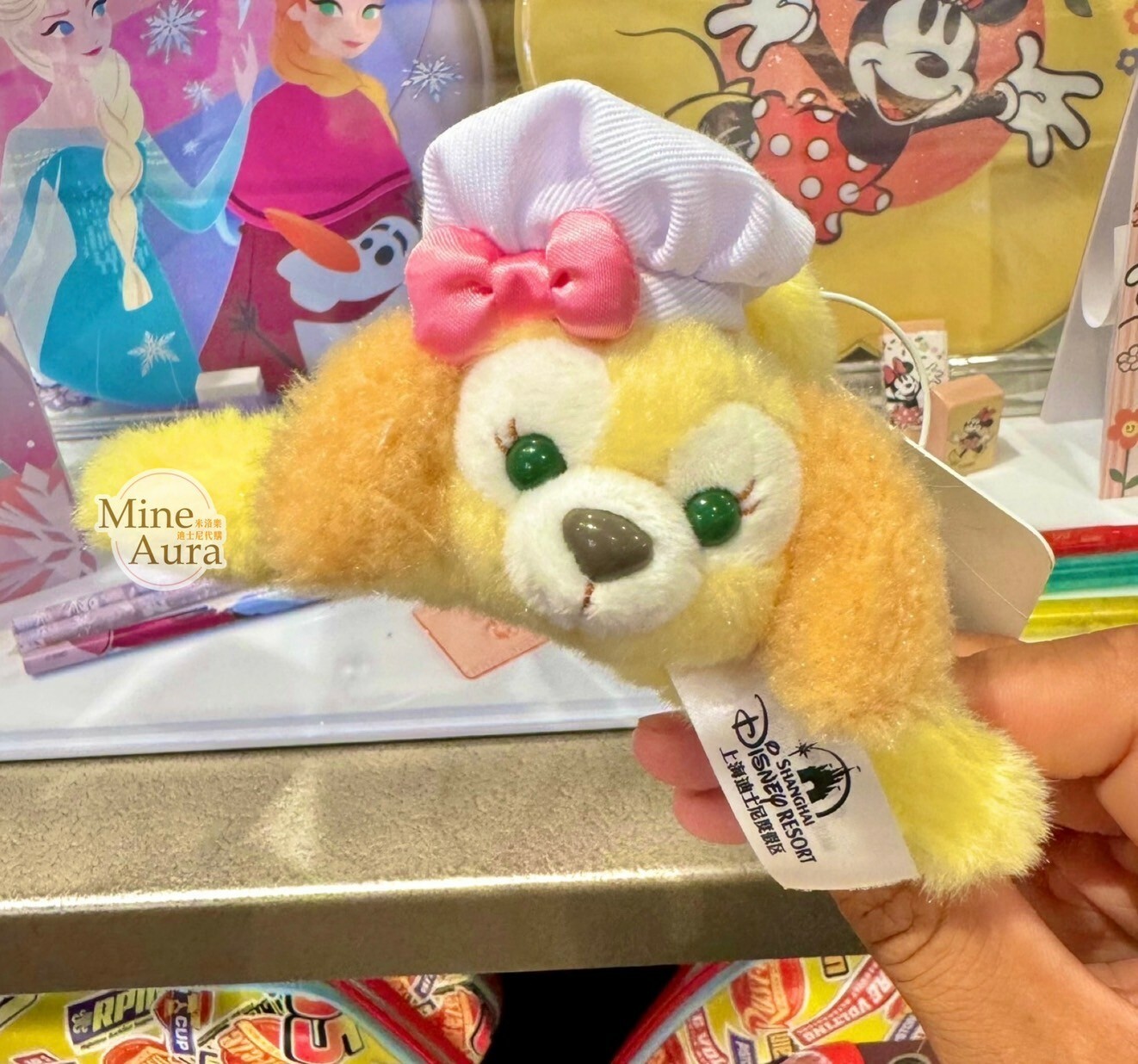 可琦安 餅乾 CookieAnn 大頭造型 絨毛 髮夾 髮抓 鯊魚夾 -上海迪士尼樂園