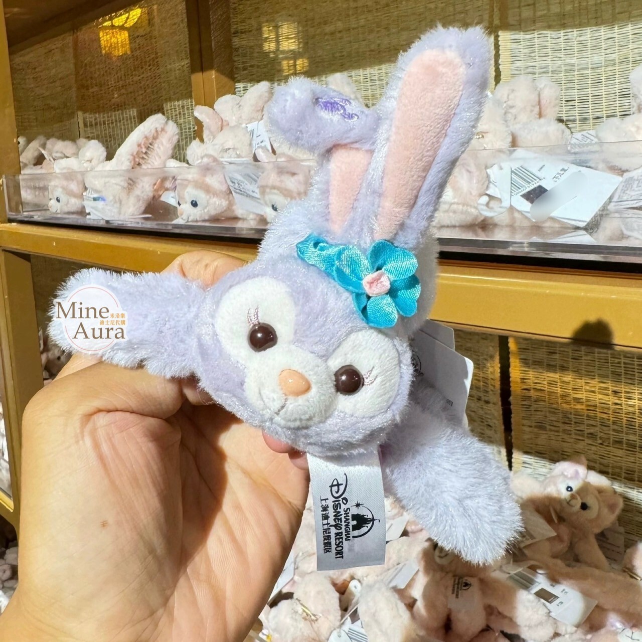 史黛拉露 星黛露 StellaLou 大頭造型 絨毛 髮夾 髮抓 鯊魚夾 -上海迪士尼樂園