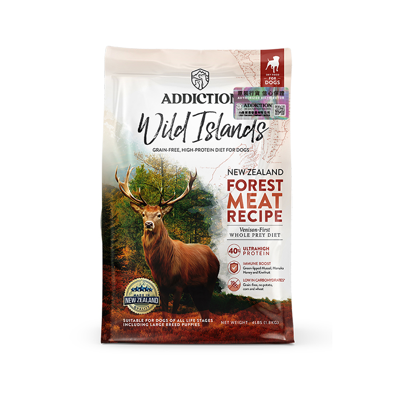 Addiction wild island 高蛋白無穀系列 全犬 鹿肉 4lb / 20lb