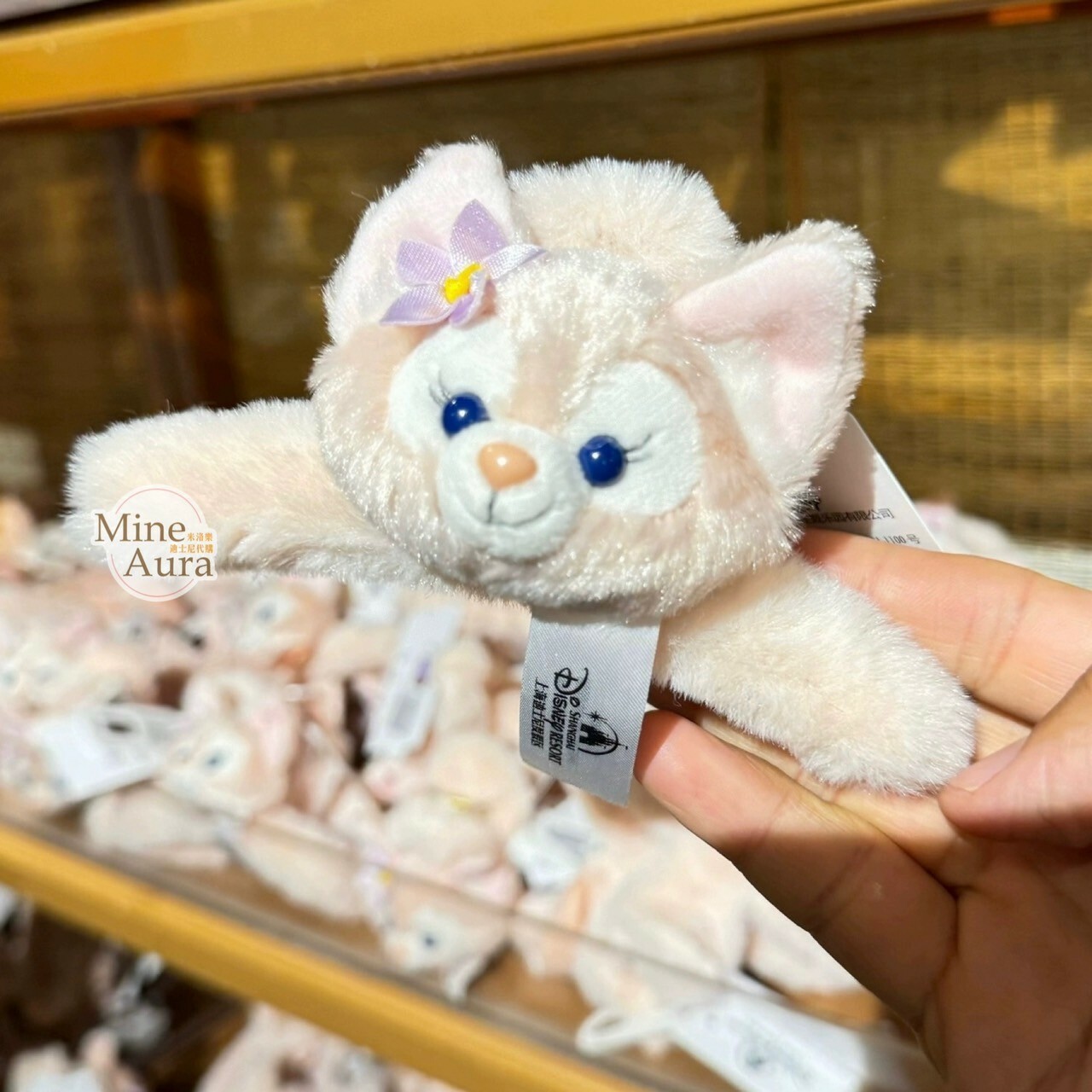 玲娜貝兒 LinaBell 大頭造型 絨毛 髮夾 髮抓 鯊魚夾 -上海迪士尼樂園