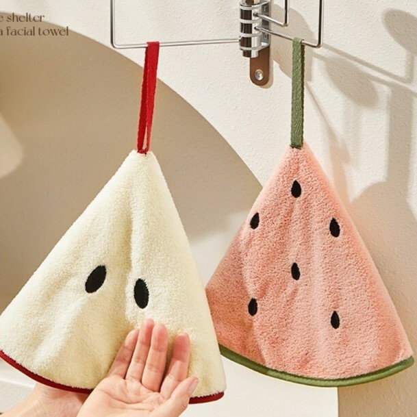 《4221》創意西瓜蘋果造型掛式擦手巾