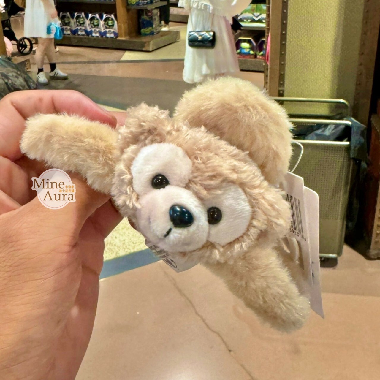 達菲 Duffy 大頭造型 絨毛 髮夾 髮抓 鯊魚夾 -上海迪士尼樂園