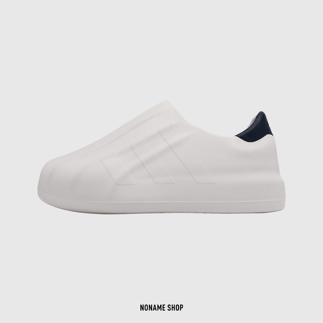ADIDAS ADIFOM SUPERSTAR 貝殼 線條 全防水 懶人鞋 灰白 (男款)