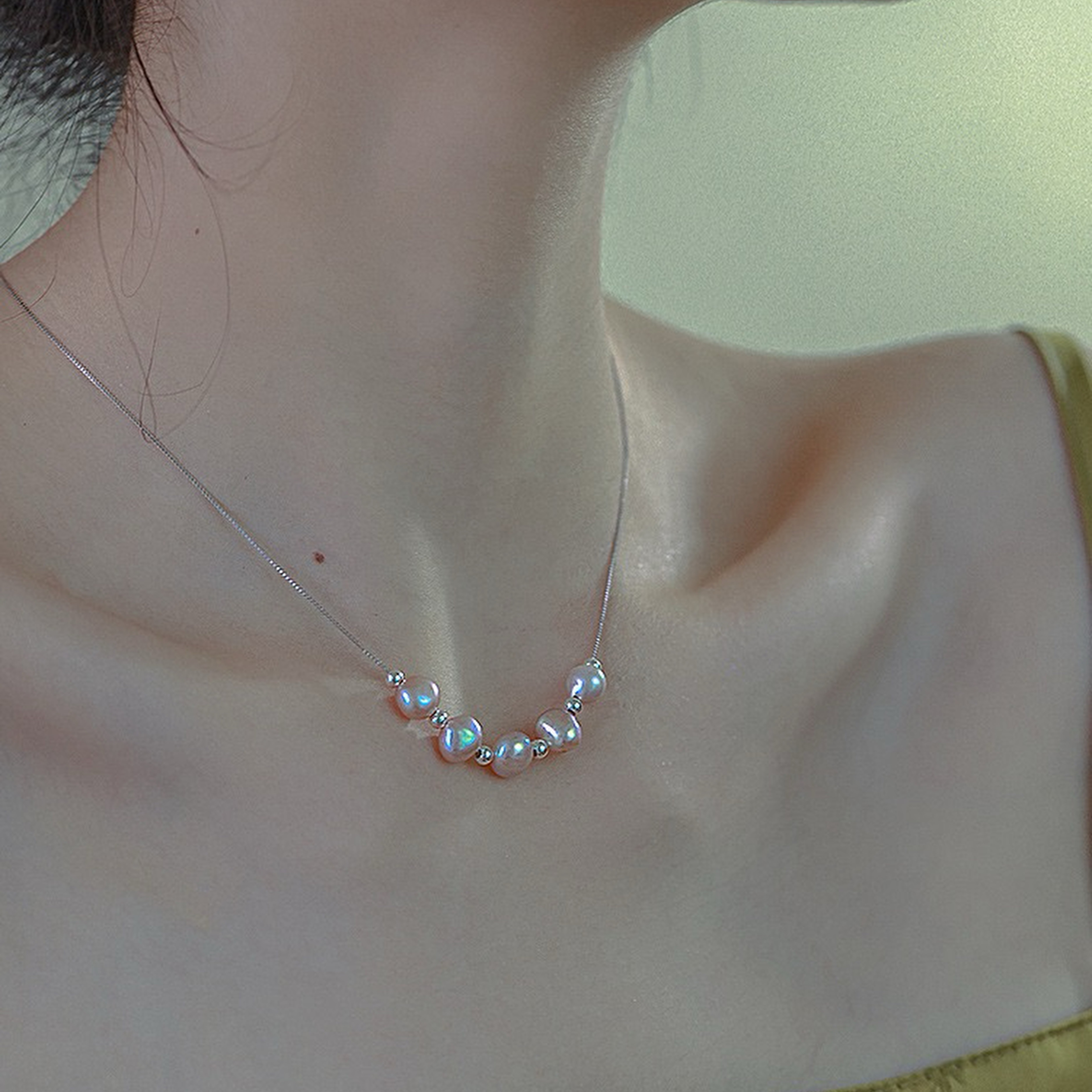 【銀珠語】天然巴洛克珍珠多戴法純銀項鍊(粉紫色/粉橘色)