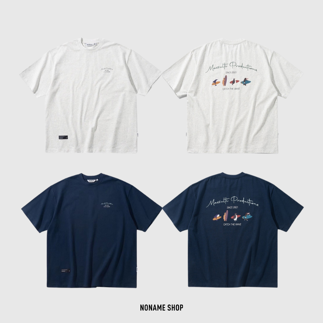 MASSULTI 衝浪 童趣 印花 LOGO 短袖 兩色 (男款)