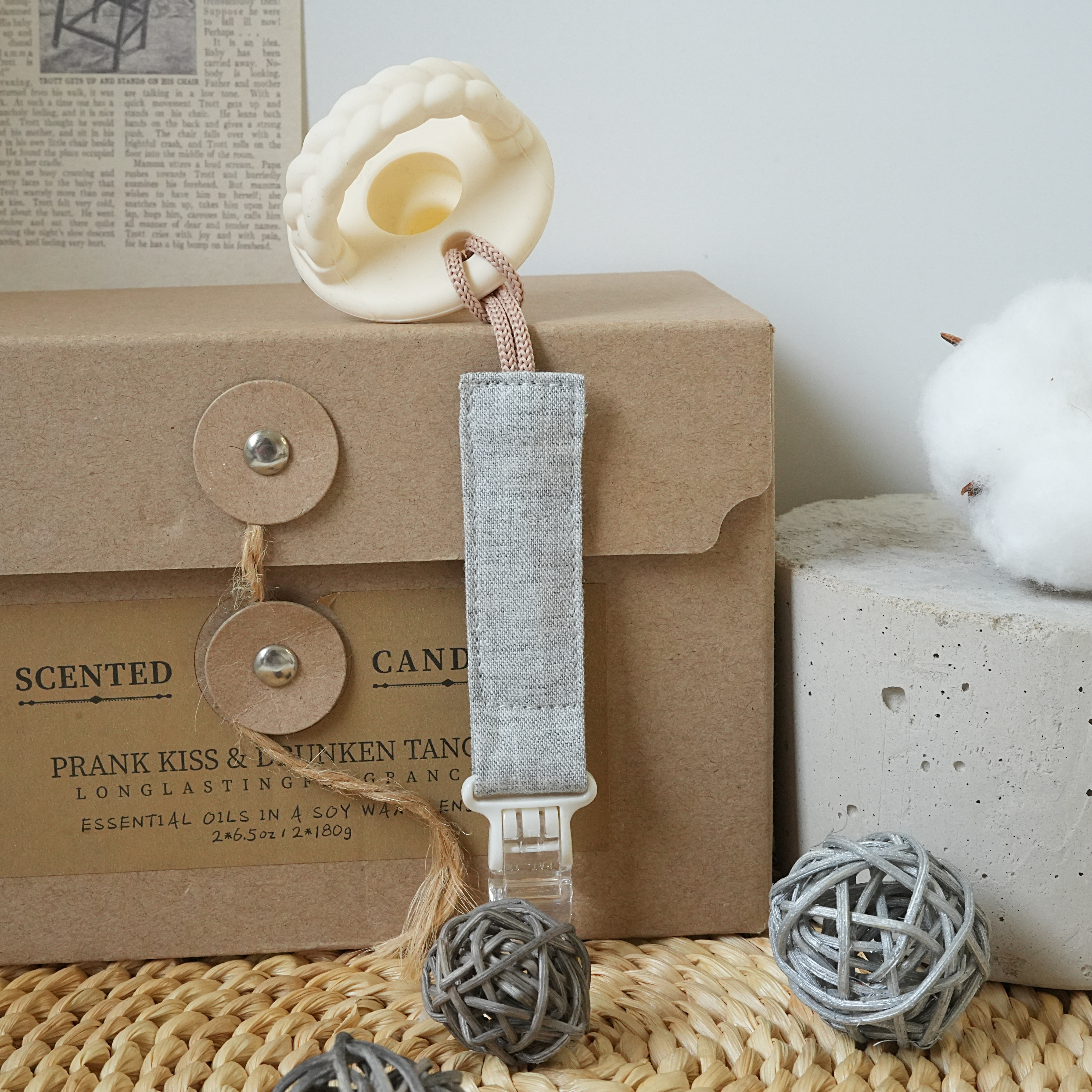 Hi Y.P store-短版鱷魚夾-亞麻灰