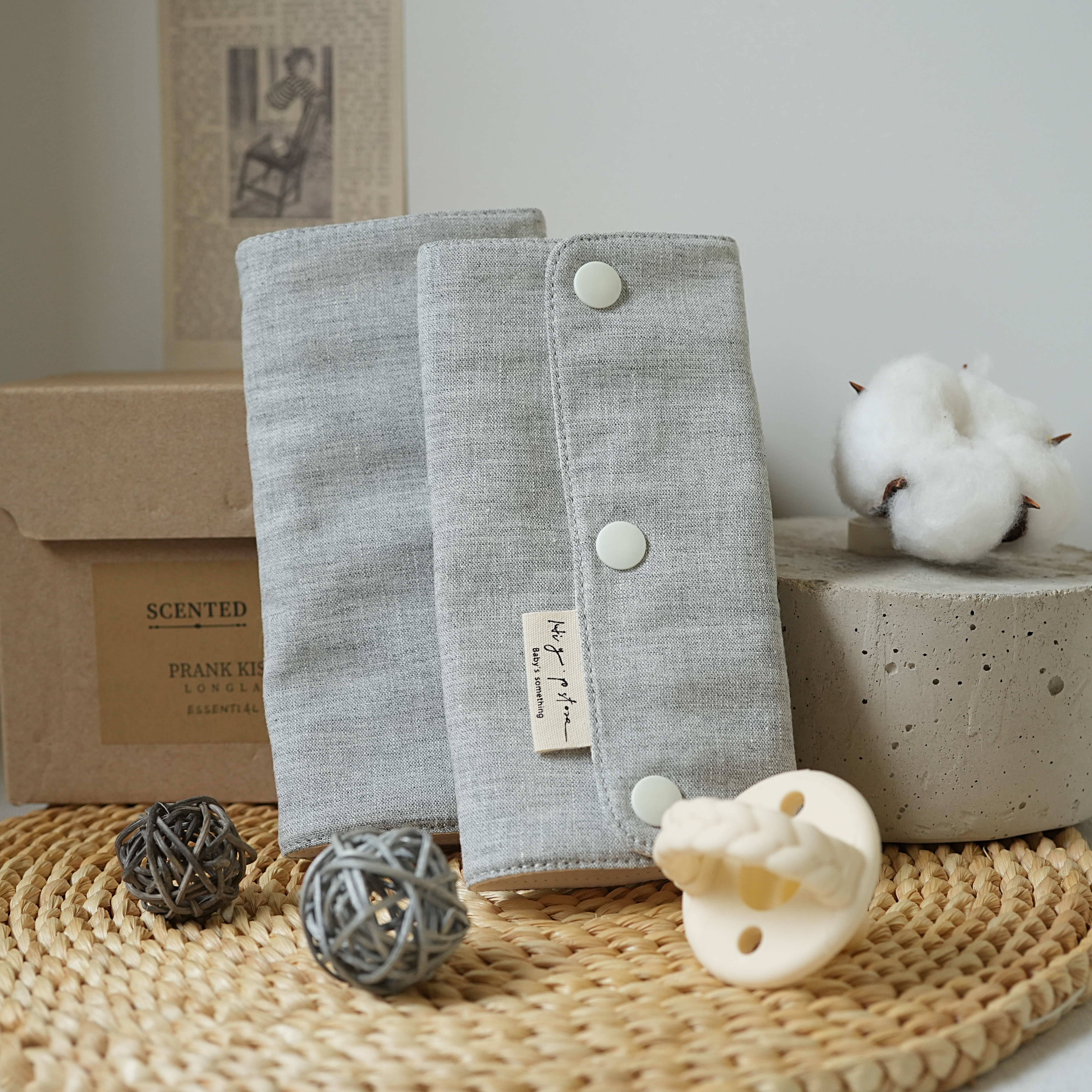 Hi Y.P store-揹巾口水套-亞麻灰