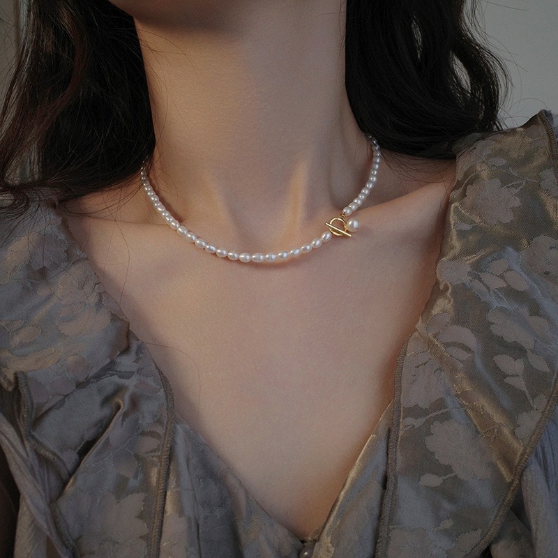 【鏡花水】天然淡水珍珠鎖骨鏈-兩條疊戴套組