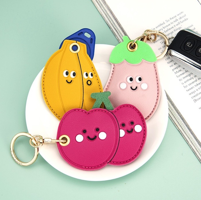 《52207》茄子香蕉櫻桃逼逼卡鑰匙圈
