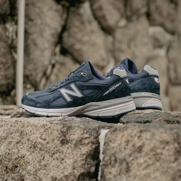 New Balance 990v4 Navy 海軍藍 深藍 麂皮 經典 復古 運動慢跑鞋 老爹鞋