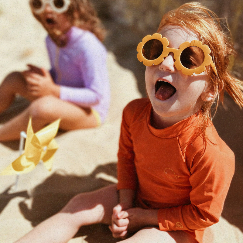 柑橘橙 Mandarine | 海廢再生 抗UV兒童防曬長袖上衣