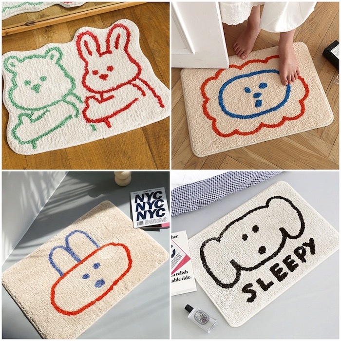 《52212》彩色線條系列仿羊絨地毯地墊