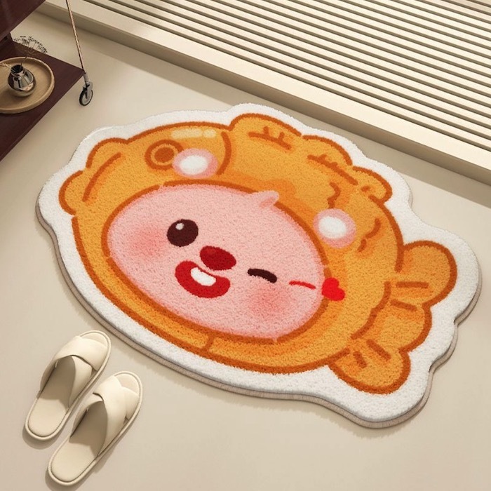 《52213》仿羊絨鯛魚燒地毯地墊