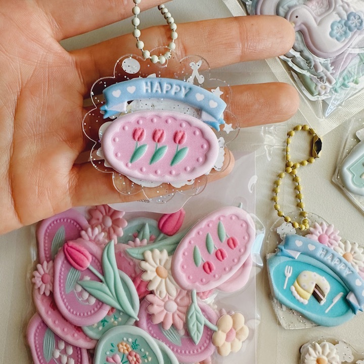 黏土藝術 32枚 封蠟印章貼紙包｜日本Q-LiA