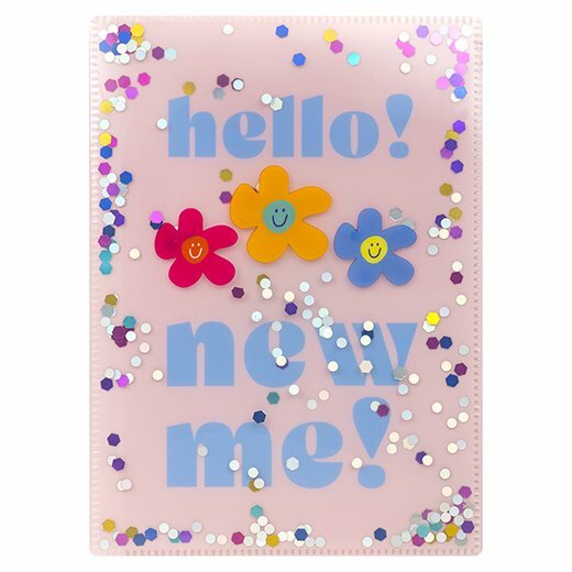 Chic－亮片花朵 6個口袋 A5資料夾｜日本Greeting Life