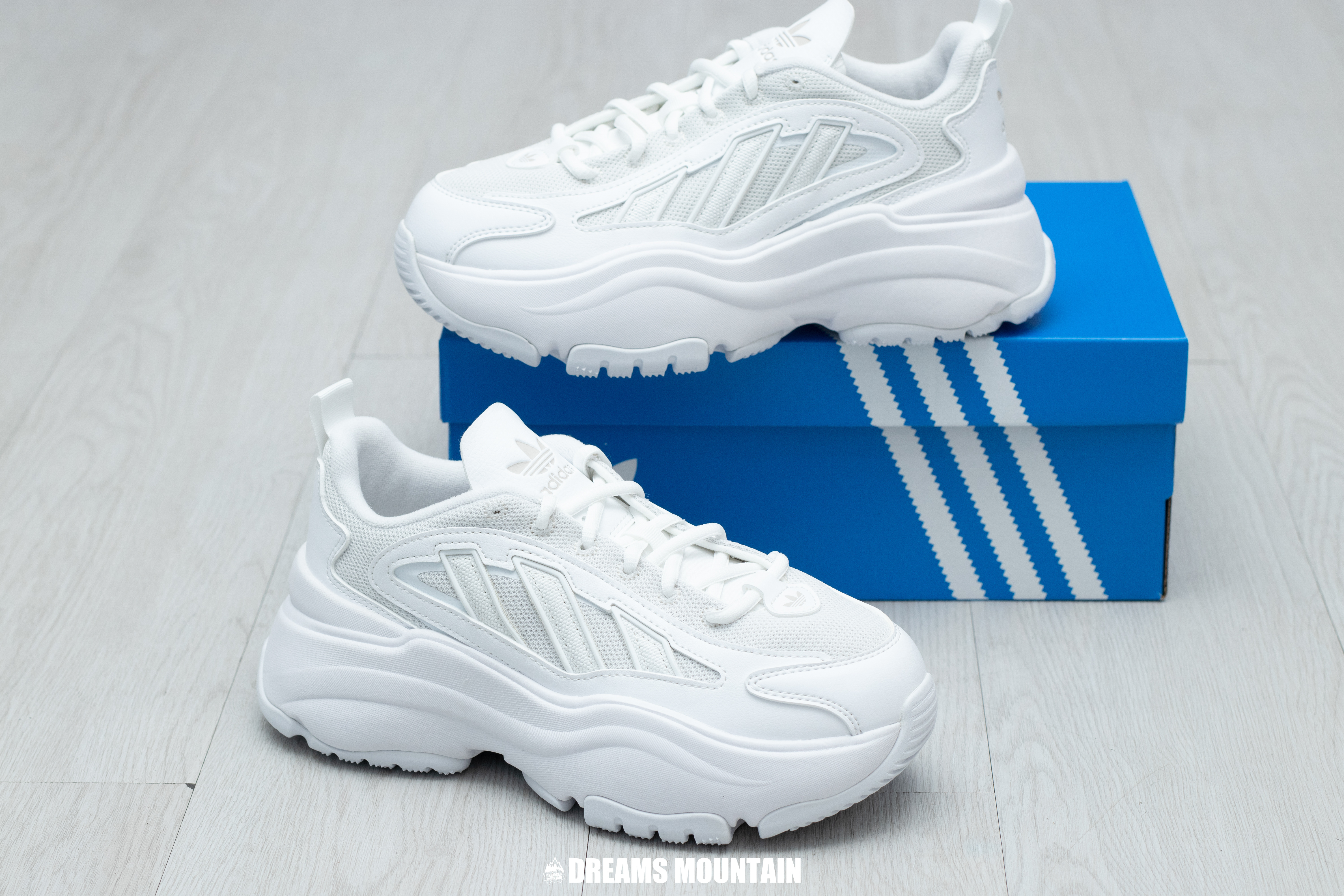 【預訂】ADIDAS ORIGINALS OZGAIA 全白"超厚底鞋"-WOMEN