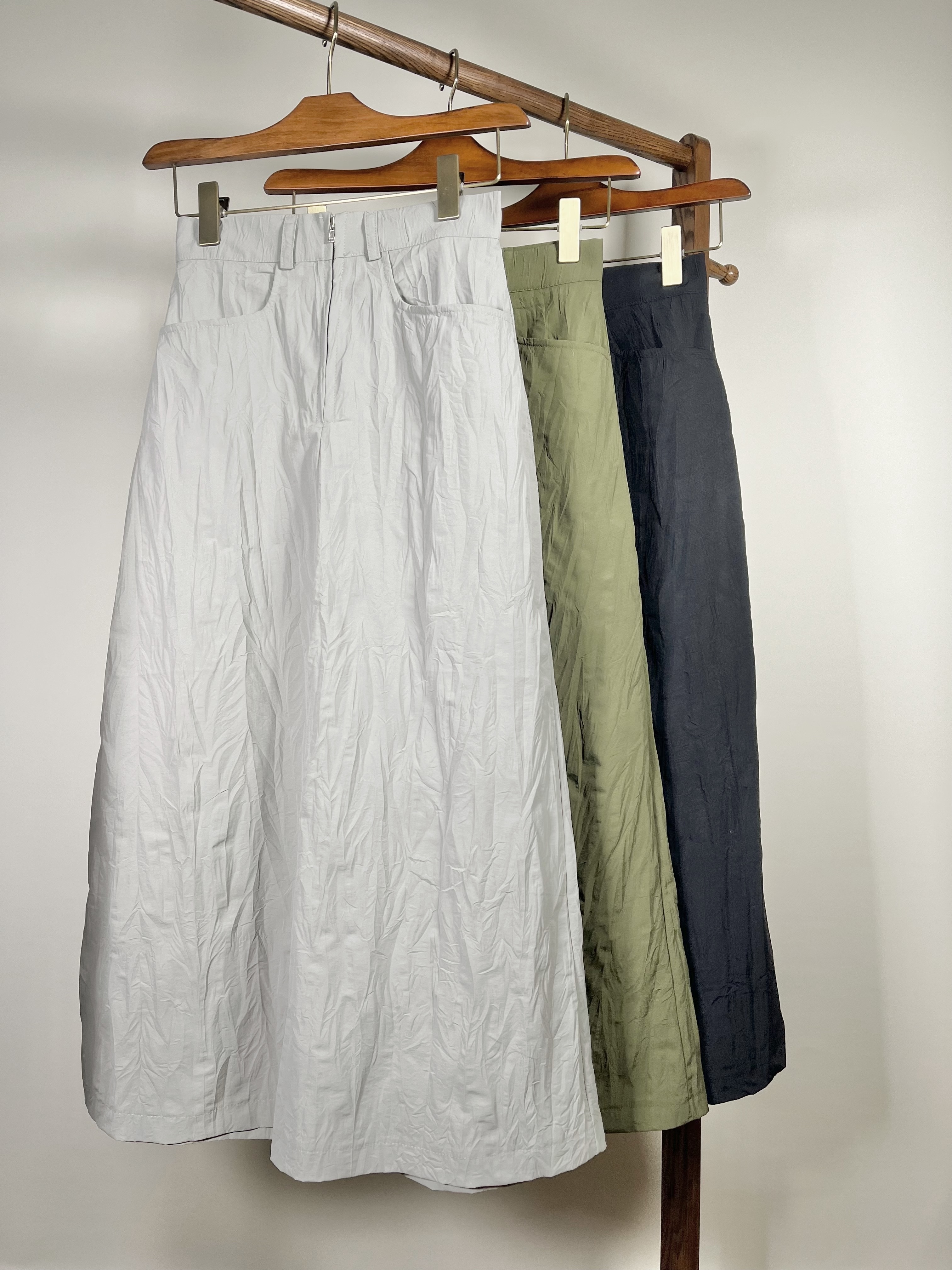 🌱薄尼龍皺皺布半截裙