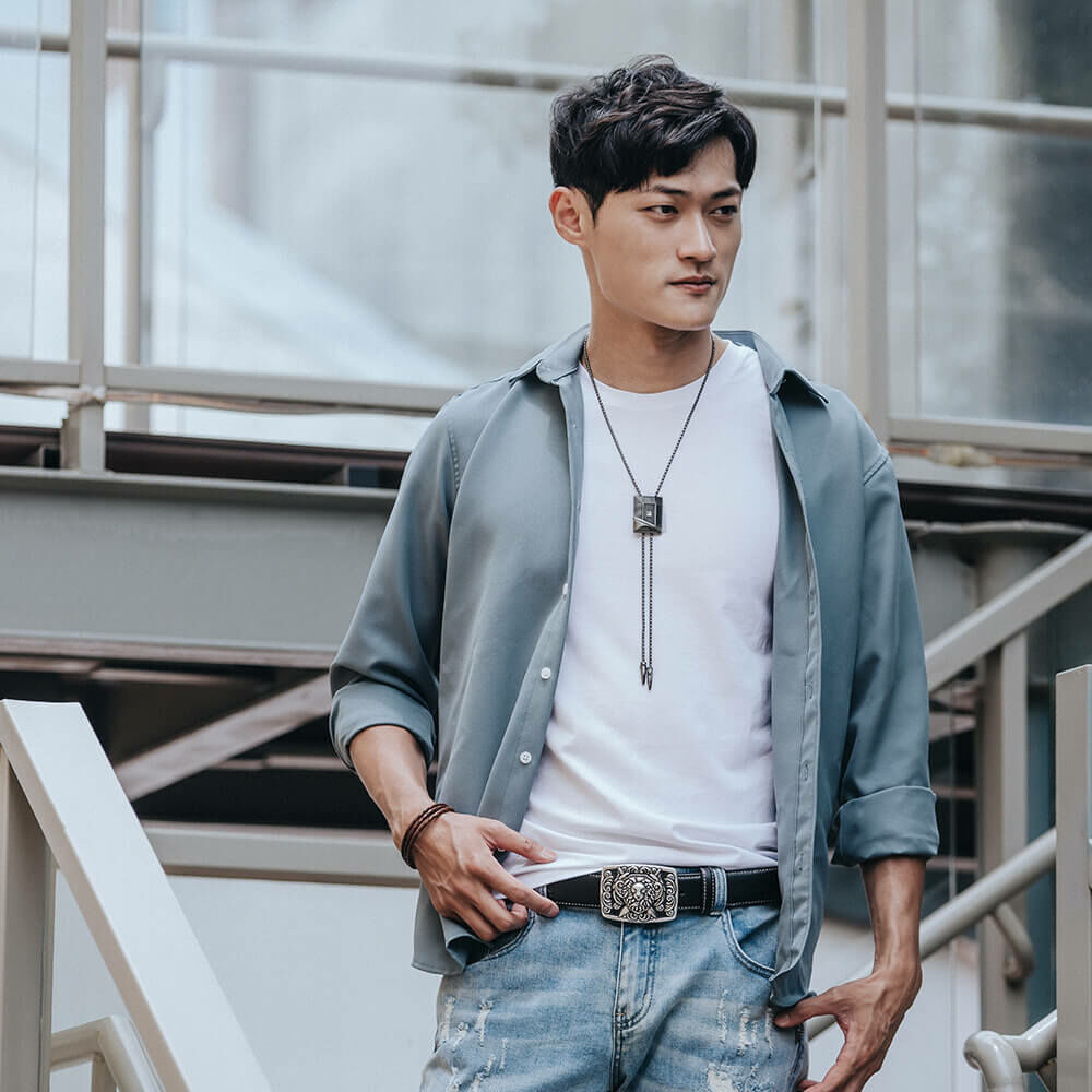 黑耀時尚 保羅領帶/Bolo Tie/美式領帶 - 新品