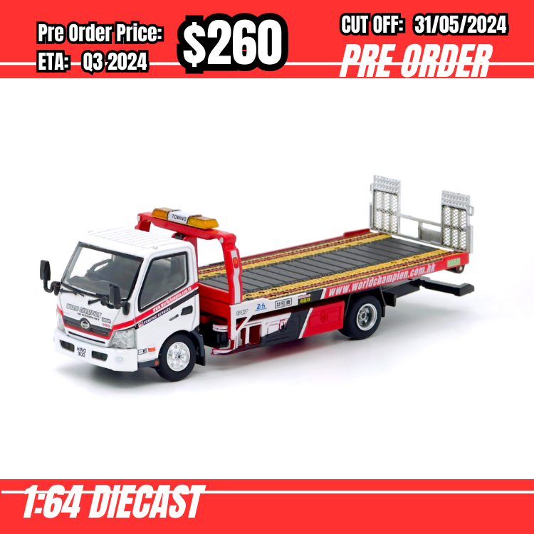 PO-$260 * TINY * 1:64 HINO 300 World Champion Tow Truck [OD23/05]