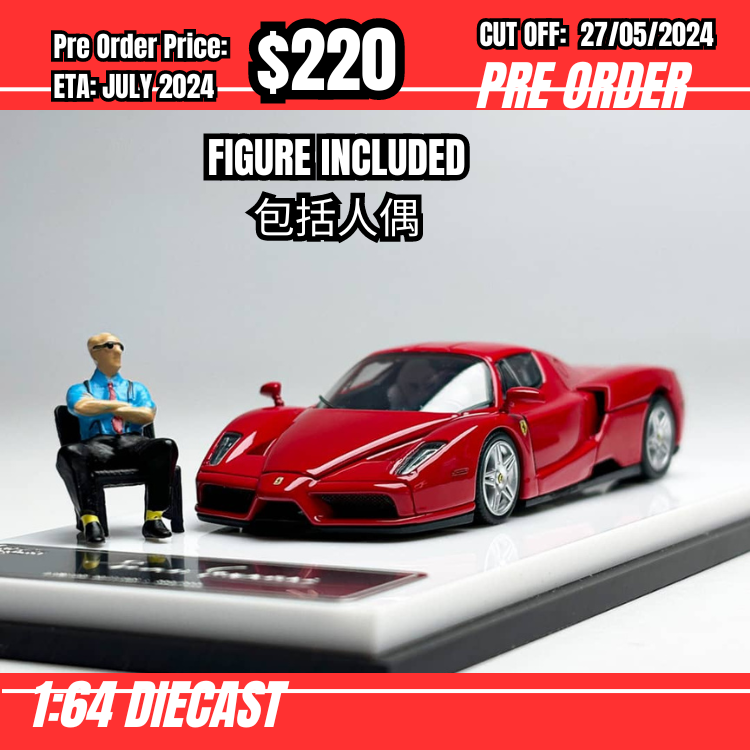 PO-$220 * King Model * 1:64 Enzo Red w/figure [OD23/05]