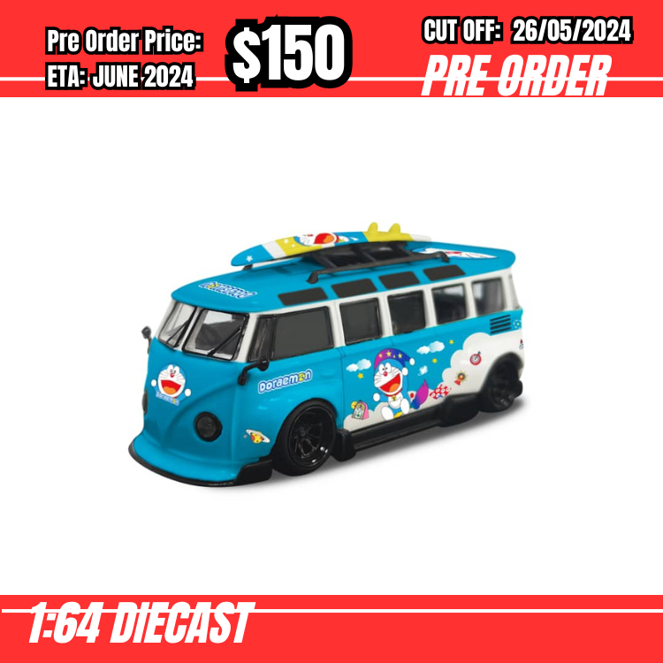 PO-$150 * League Model * 1:64 VW T1 Kombi Doraemon [OD23/05]