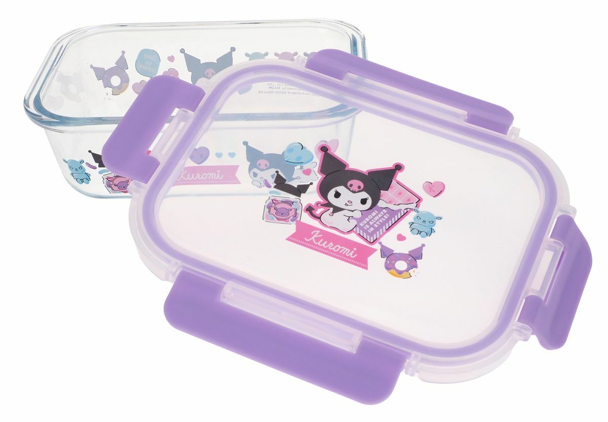 Kuromi 多用途耐熱/ 冷玻璃餐盒 640ml 9-7724-2
