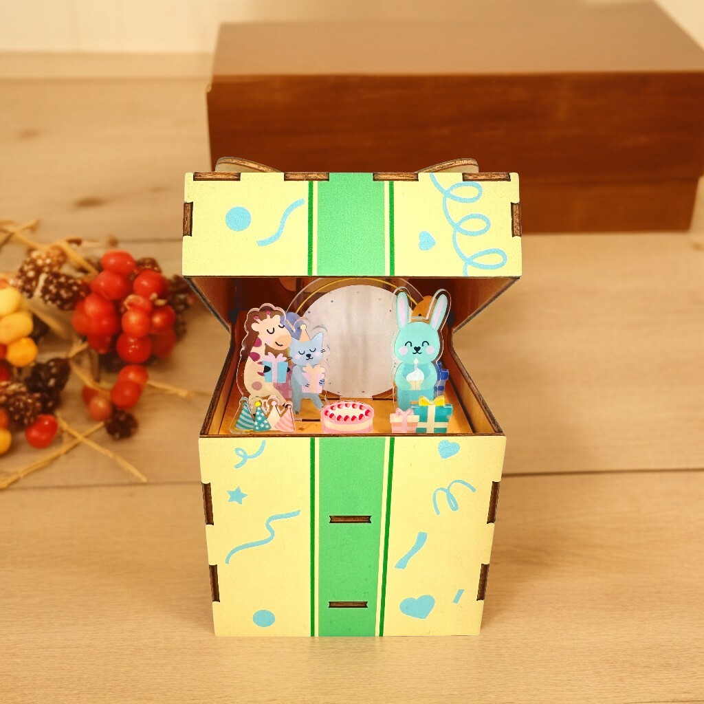 Jigzle 3D Plwood Puzzle - Gift Musicbox | Happy Birthday