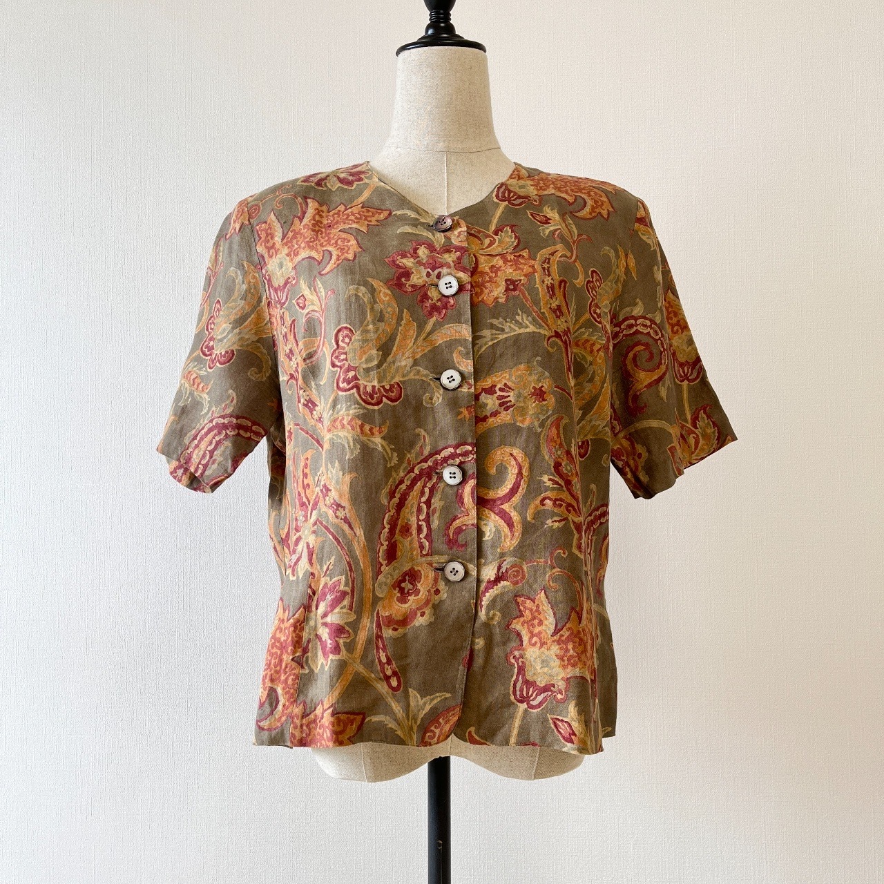 Burberrys 90s 水彩畫風腰果花上衣