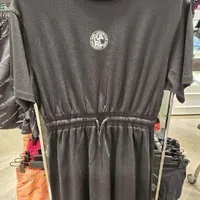 [S] KARL LAGERFELD ATHLEISURE T-DRESS WITH CORD,BLACK, 24UW1312-999 (SKL1038)