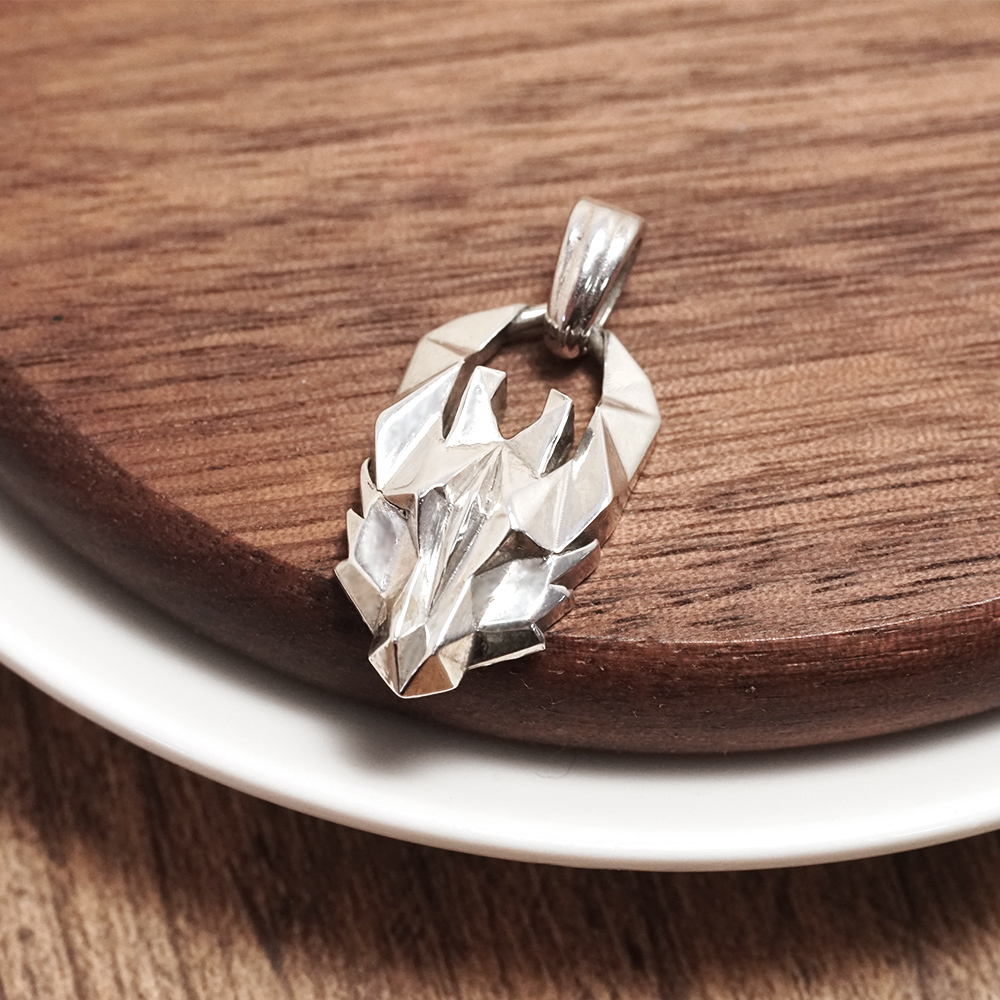 幾何龍 龍年 紀念銀墜 925純銀 項鍊墜子