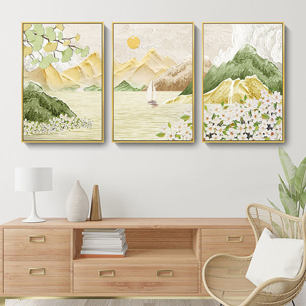 山峰雲霞無框掛畫