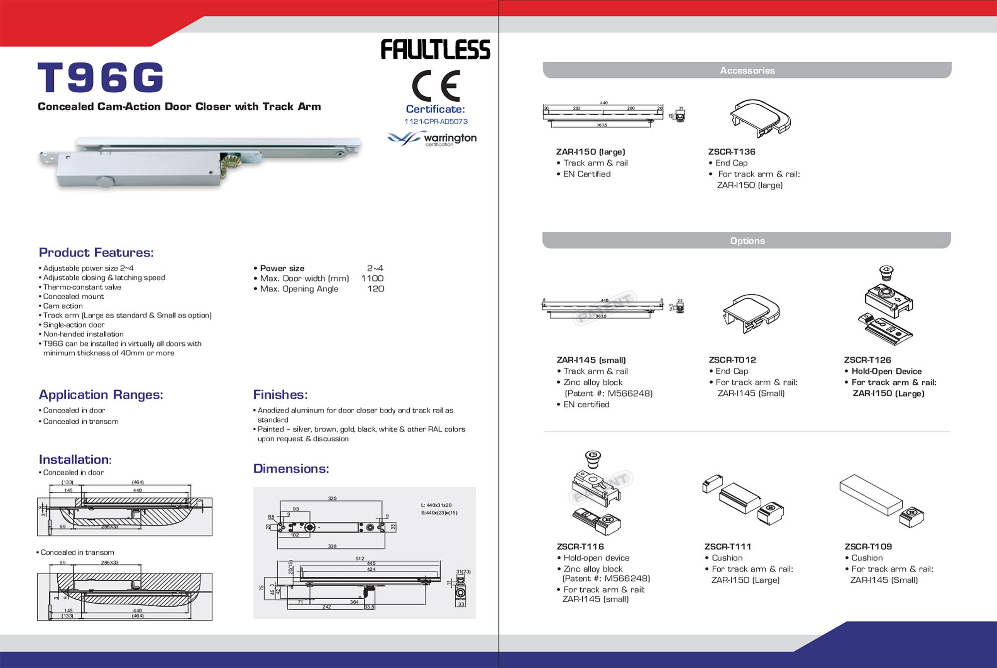 Faultless T96G 有停制 隱藏式暗氣鼓 (2~4) - 安裝說明