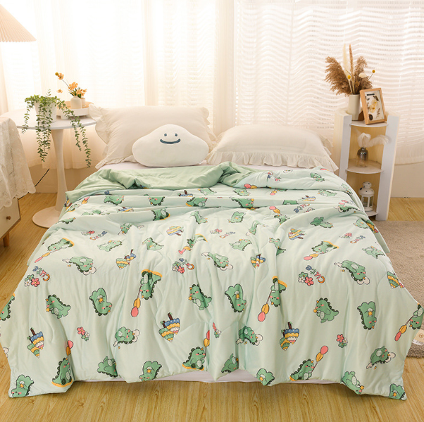 Hot recommended knitted cotton cartoon summer quilt (Balloon Dinosaur [infant and pregnancy quality, first choice for sleeping naked]) (size 200*230cm [antibacterial-anti-mite])