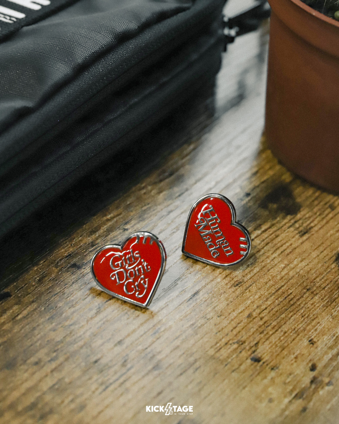 HUMAN MADE × GIRLS DON'T CRY VERDY 南青山店鋪 2入組 愛心 金屬 胸針 別針【VDYHM-01】