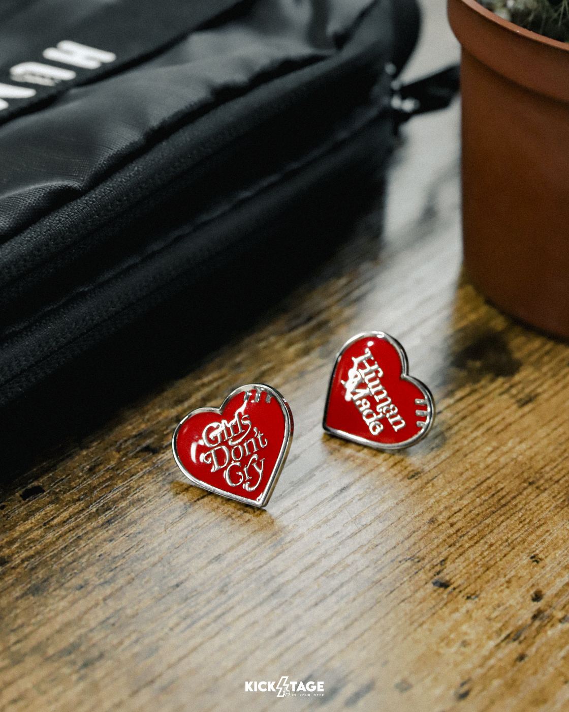 HUMAN MADE × GIRLS DON'T CRY VERDY 南青山店鋪 2入組 愛心 金屬 胸針 別針【VDYHM-01】