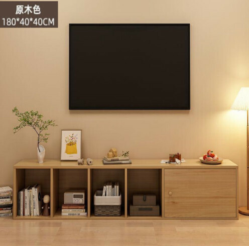 新款極簡電視機收納櫃（單門加寬原木色-180*40*40）
