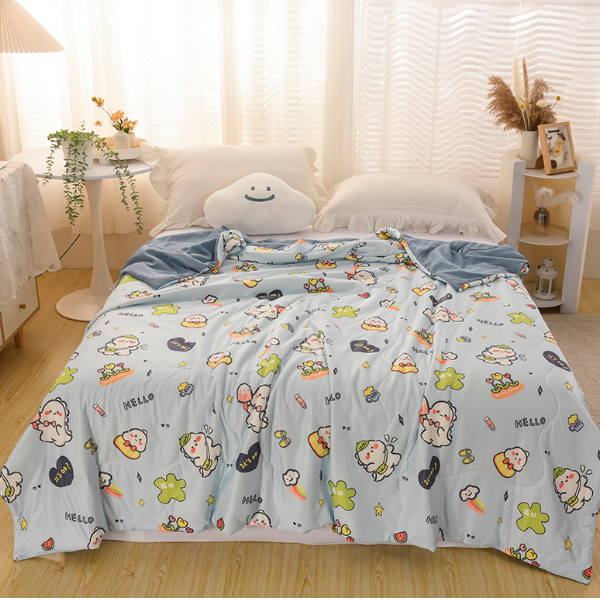 Hot recommended knitted cotton cartoon summer quilt (little watermelon [baby and pregnancy quality, first choice for sleeping naked]) (size 200*230cm [antibacterial-anti-mite])