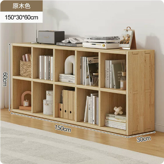 熱推日式實木家具 電視櫃 床頭櫃 書櫃 組合櫃【150x30x60cm】10格 原木色