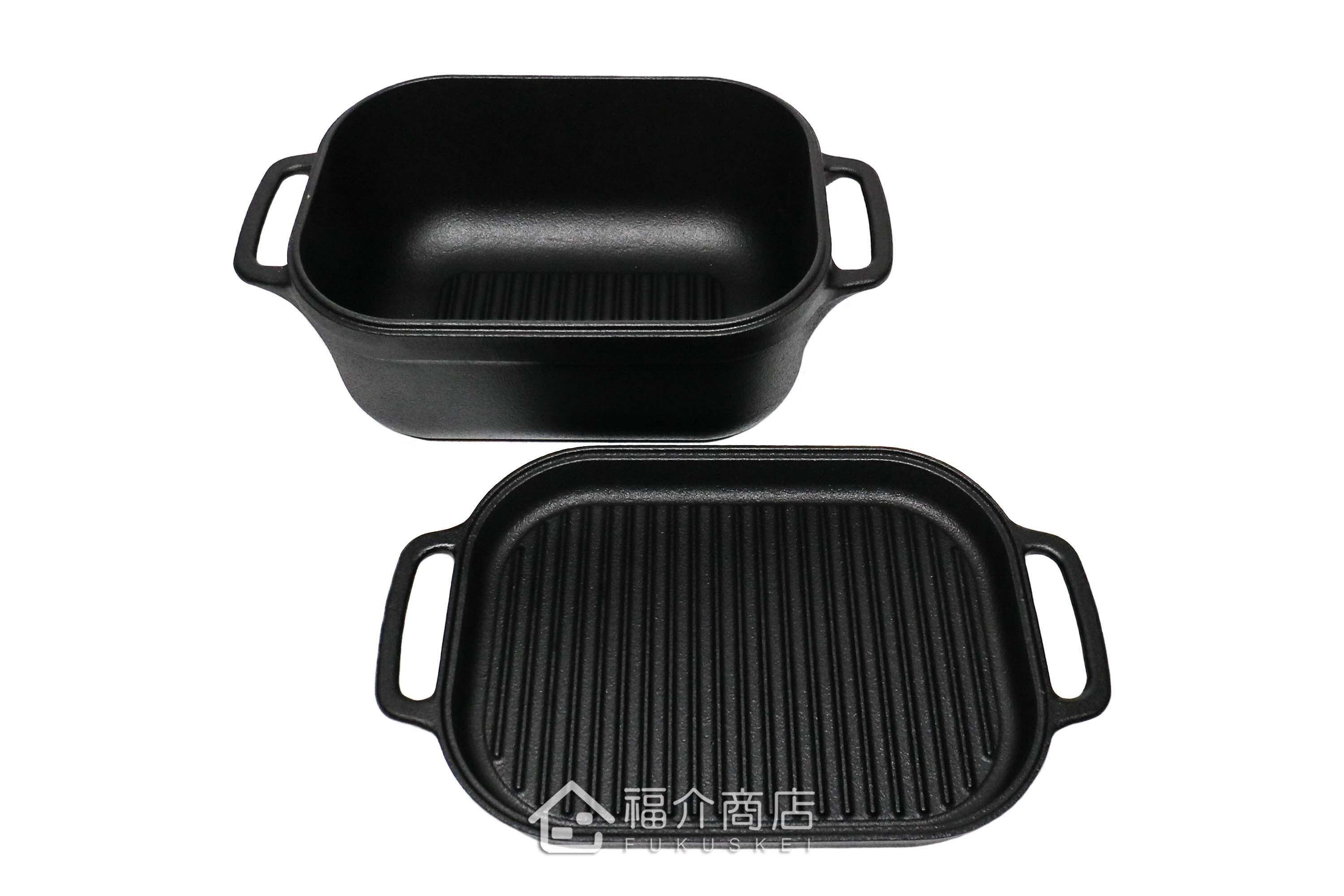 可以做煮、烤、炊、蒸、燻等多種菜餚的黑色鑄鐵萬能鍋