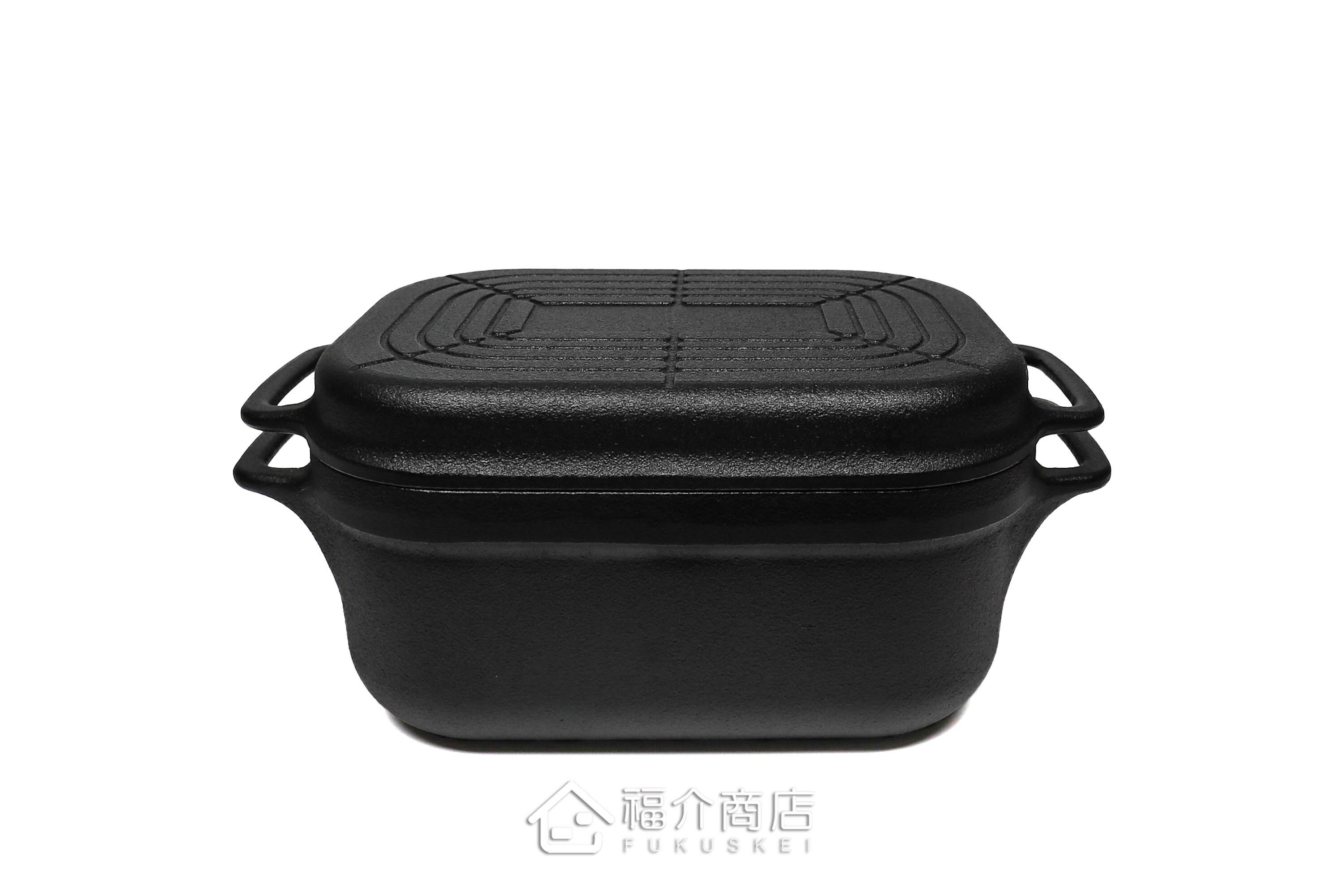 可以做煮、烤、炊、蒸、燻等多種菜餚的黑色鑄鐵萬能鍋