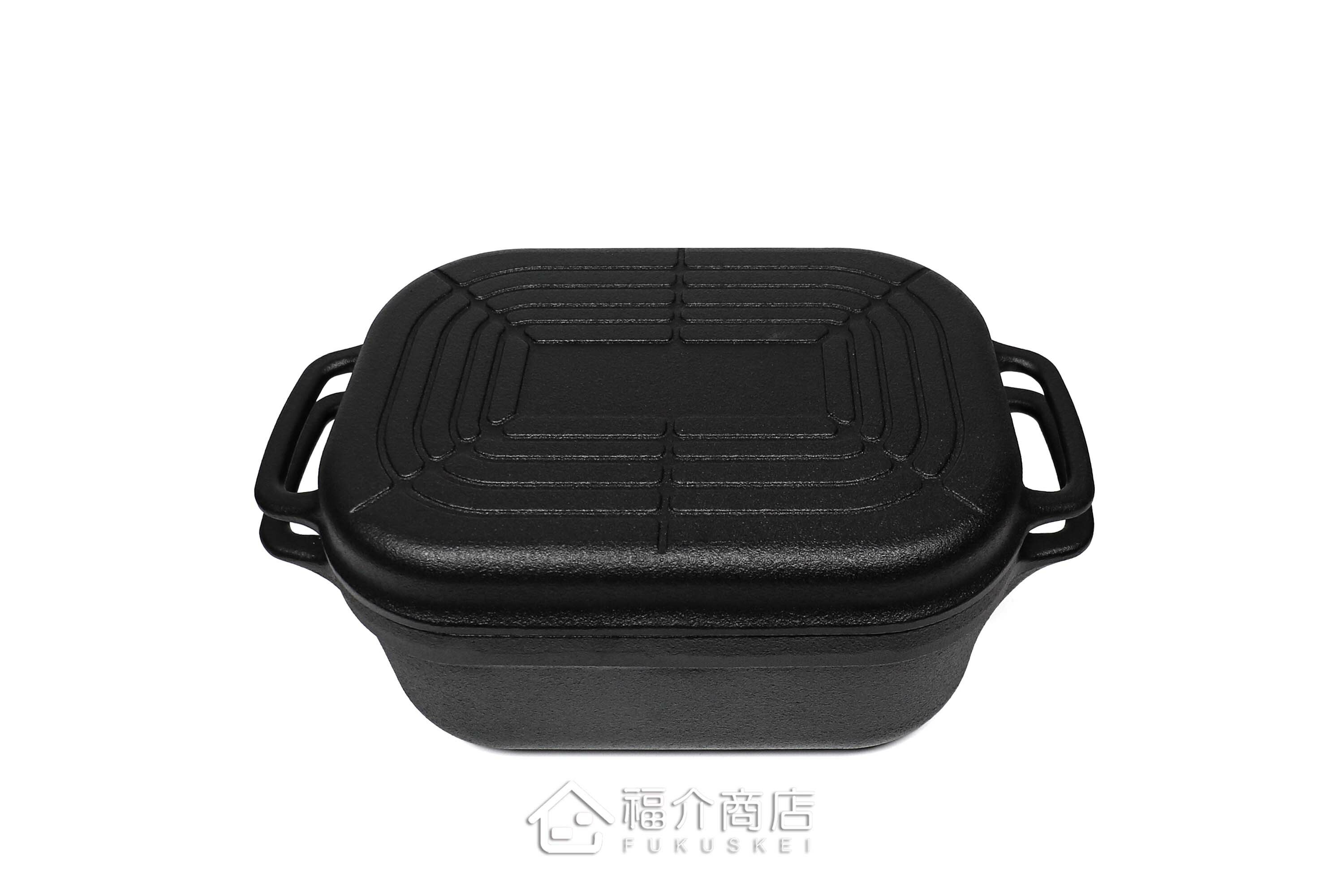 可以做煮、烤、炊、蒸、燻等多種菜餚的黑色鑄鐵萬能鍋