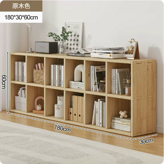 熱推日式實木家具 電視櫃 床頭櫃 書櫃 組合櫃【180x30x60cm】12格原木色