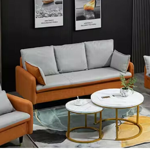 Popular fabric sofa [three-seater 175cm (free two pillows)] (multiple colors available) (please contact customer service to confirm the delivery color after placing the order)