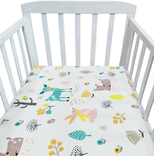 Popular crib printed and dyed Nordic style bedding sheets (NO8) (size: 120*70cm)