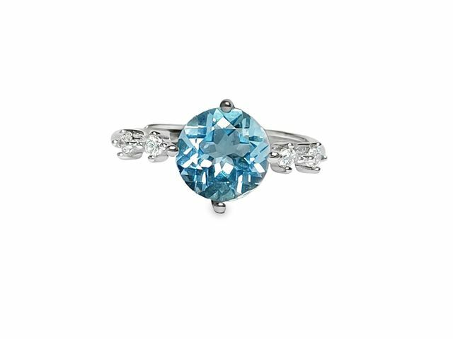 TJ656天空藍托帕戒指