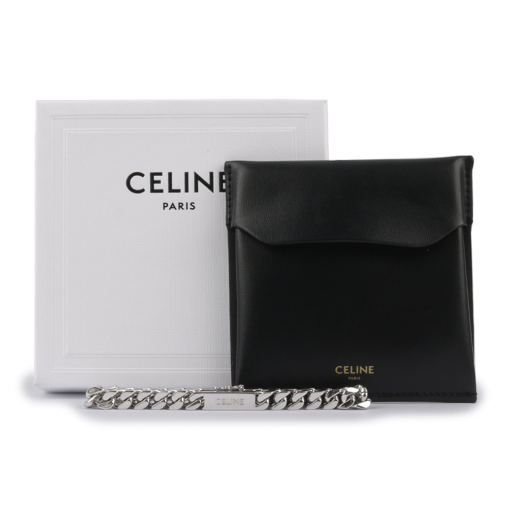 【CELINE】Gourmette 鎖鏈造型手鍊 M2(銀色) 460ZK6BRA.36SI